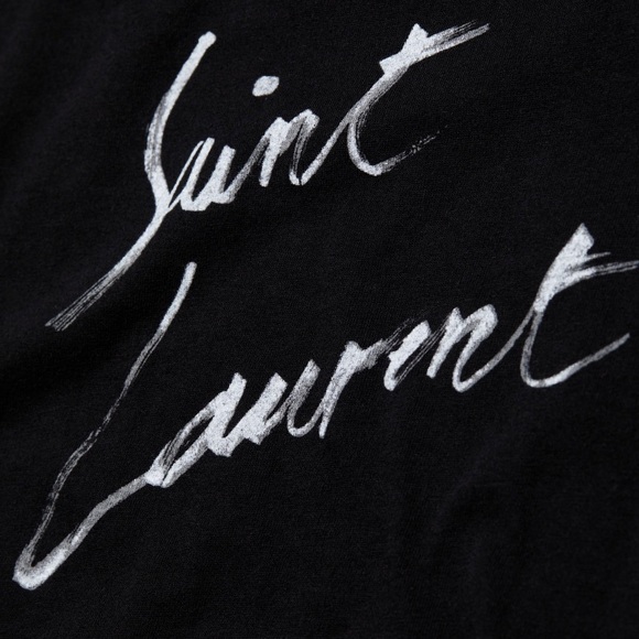 🛑 SOLD 🛑 SAINT LAURENT COTTON TEE WITH FRONT LOGO GRAPHIC - Picture 6 of 6